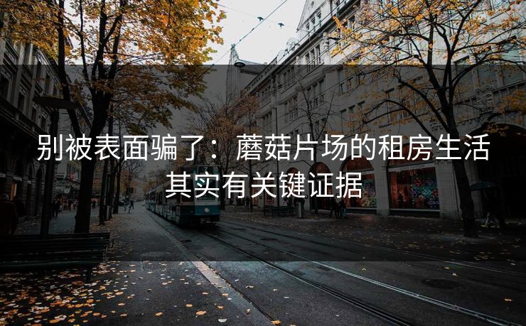 别被表面骗了:蘑菇片场的租房生活其实有关键证据 别被表面骗了:蘑菇片场的租房生活其实有关键证据